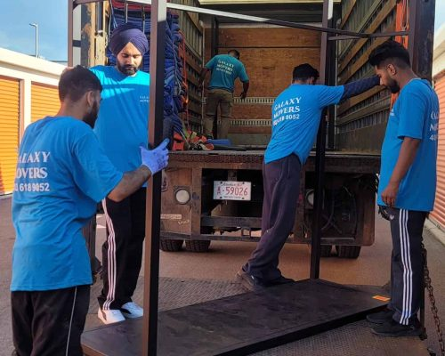 Galaxy Movers team loading a moving truck