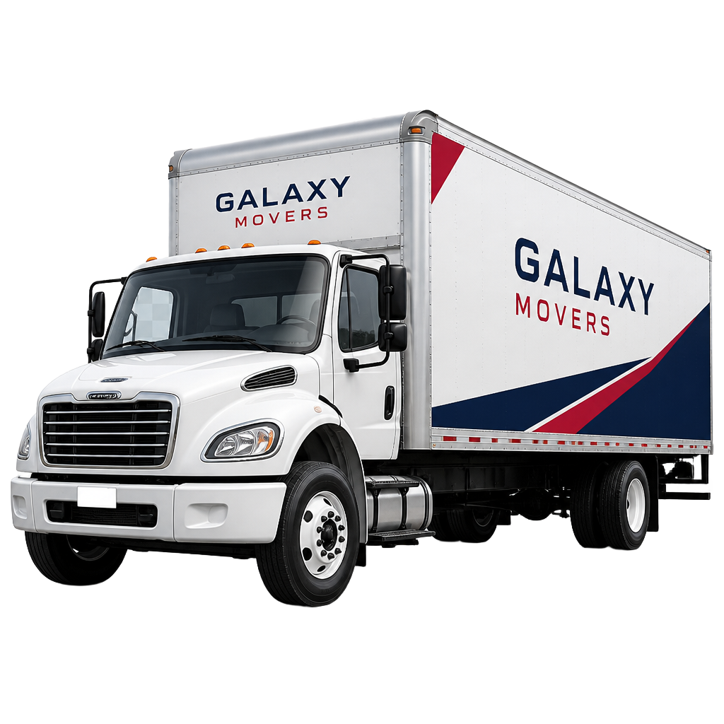 Galaxy Movers moving truck ready for a Calgary move