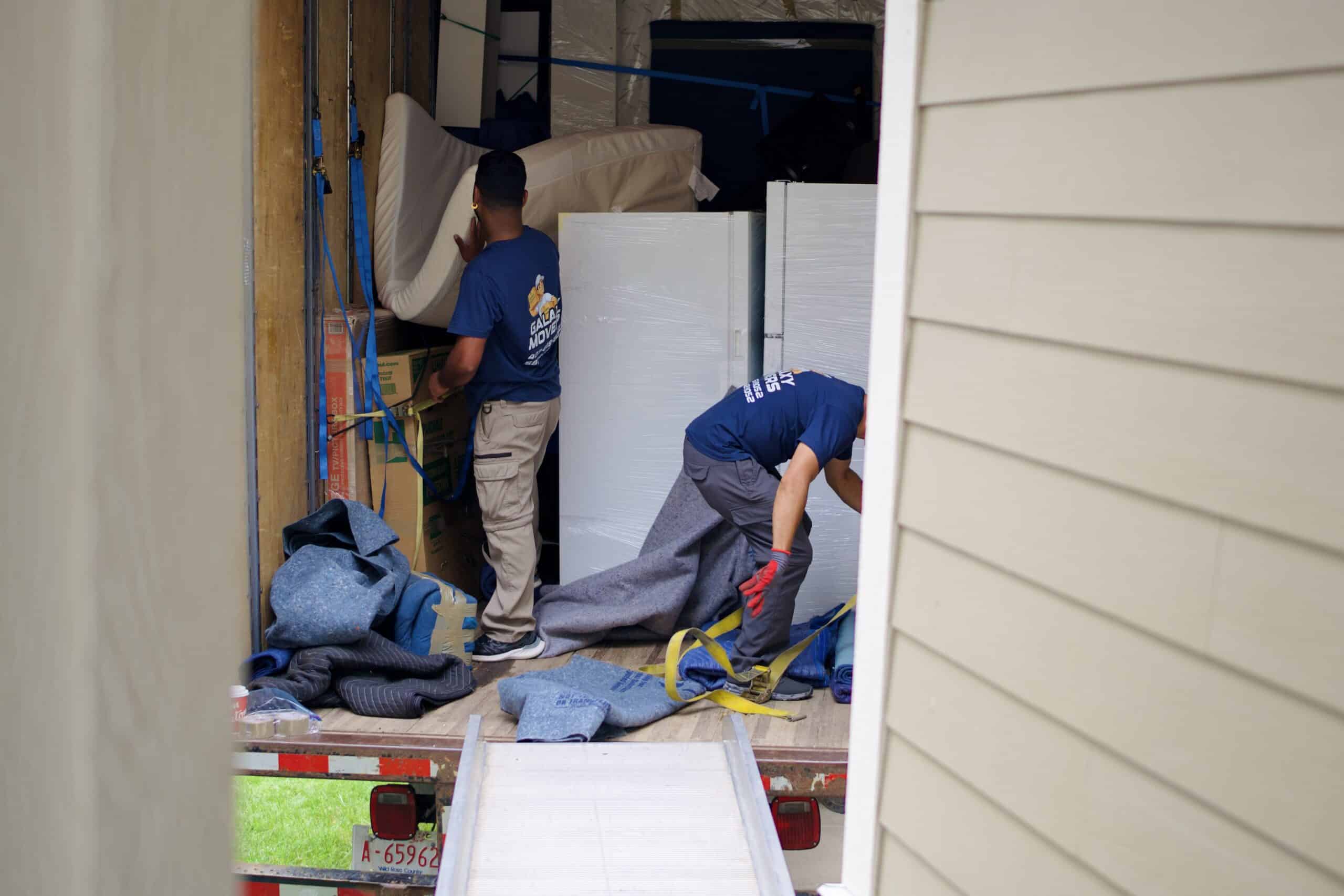 Movers loading furniture into a truck in Beaumont