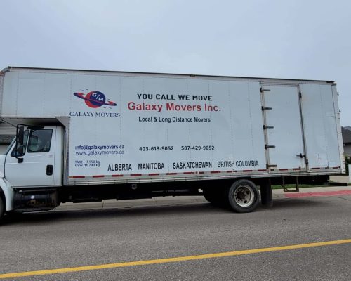 Reliable Galaxy Movers truck for local and long-distance Calgary moving services.